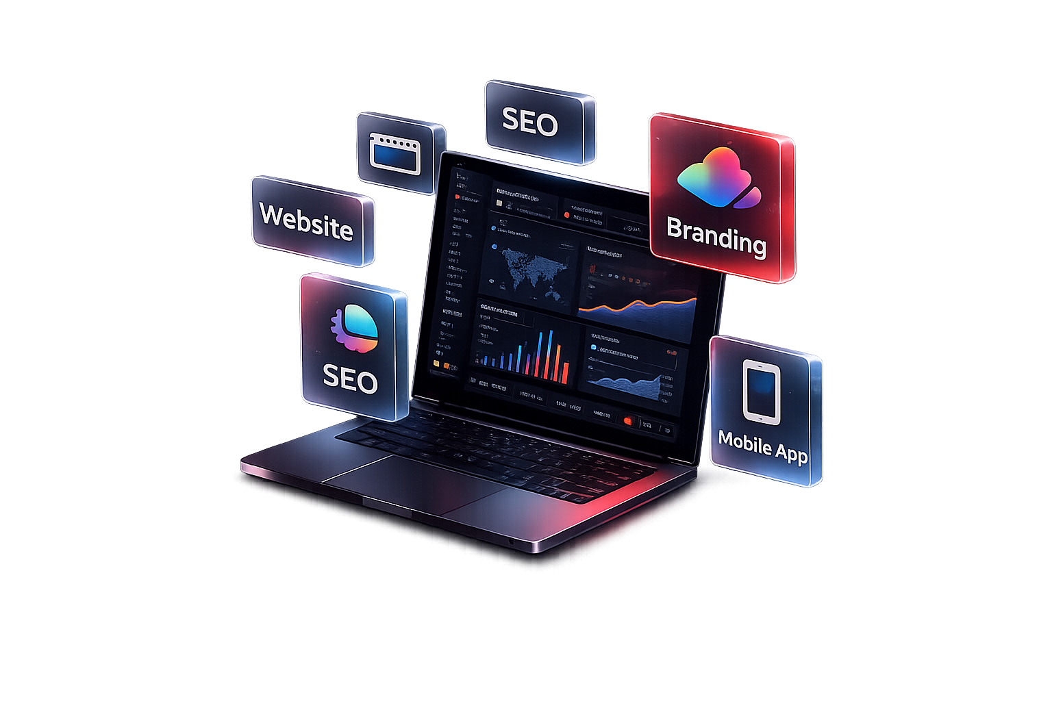 Laptop with dashboard